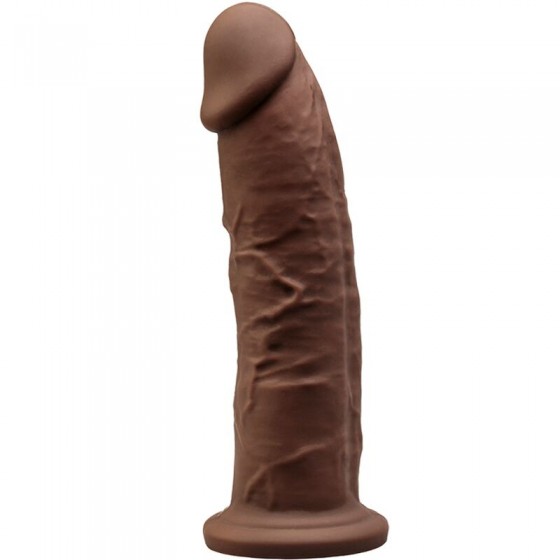 SILEXD - MODÈLE 2 PÉNIS RÉALISTE PREMIUM SILEXPAN SILICONE MARRON 19 CM