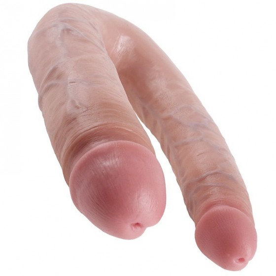 KING COCK - GODE DOUBLE PÉNÉTRATION 17.8 CM NATUREL