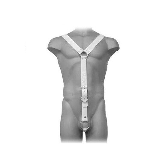 HARNAIS CUIR HOMME BLANC