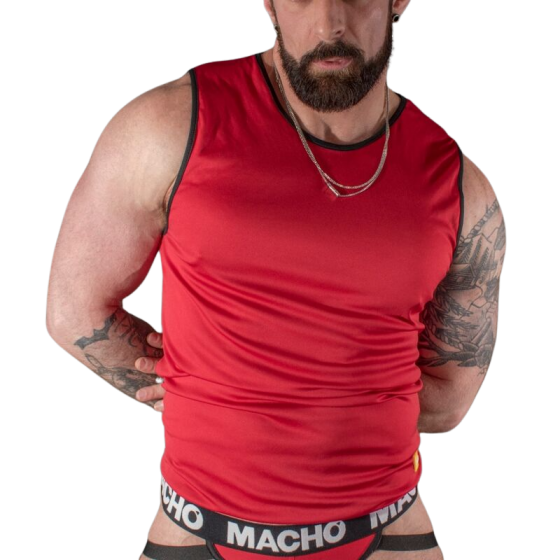 MACHO - T-SHIRT ROUGE L/XL