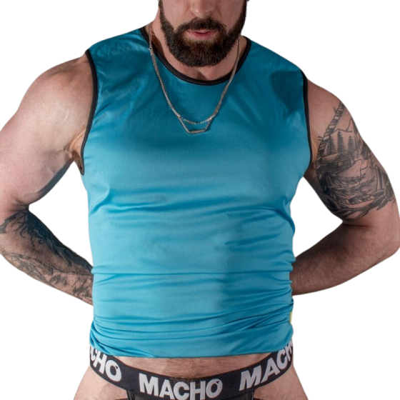 MACHO - T-SHIRT BLEU L/XL