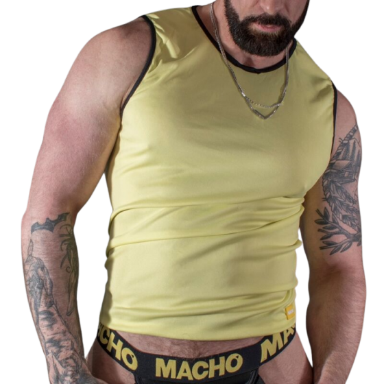 MACHO - T-SHIRT JAUNE L/XL