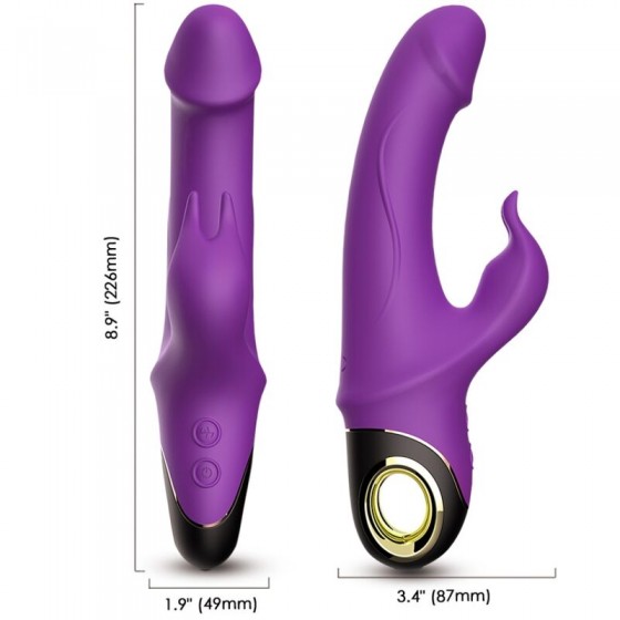 ARMONY - METEROR DILDO VIBRATEUR LAPIN ROTATEUR VIOLET